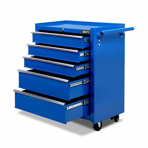 Giantz 5 Drawer Tool Box Cabinet Chest Trolley Box Garage Storage