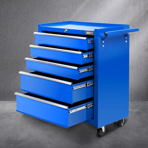 Giantz 5 Drawer Tool Box Cabinet Chest Trolley Box Garage Storage